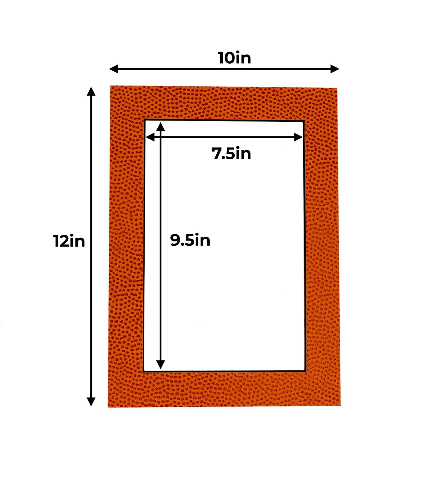 Pack of 25 Basketball Texture Precut Acid-Free Matboard Set with Clear Bags & Backings