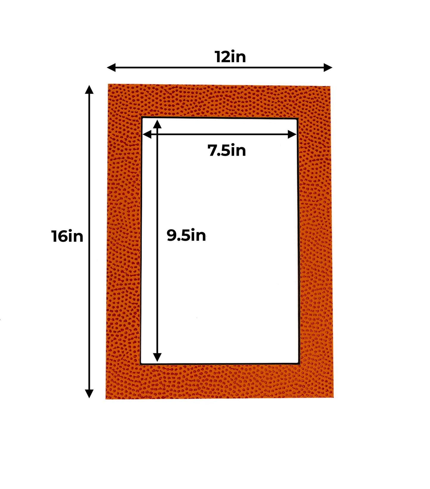 Pack of 25 Basketball Texture Precut Acid-Free Matboard Set with Clear Bags & Backings