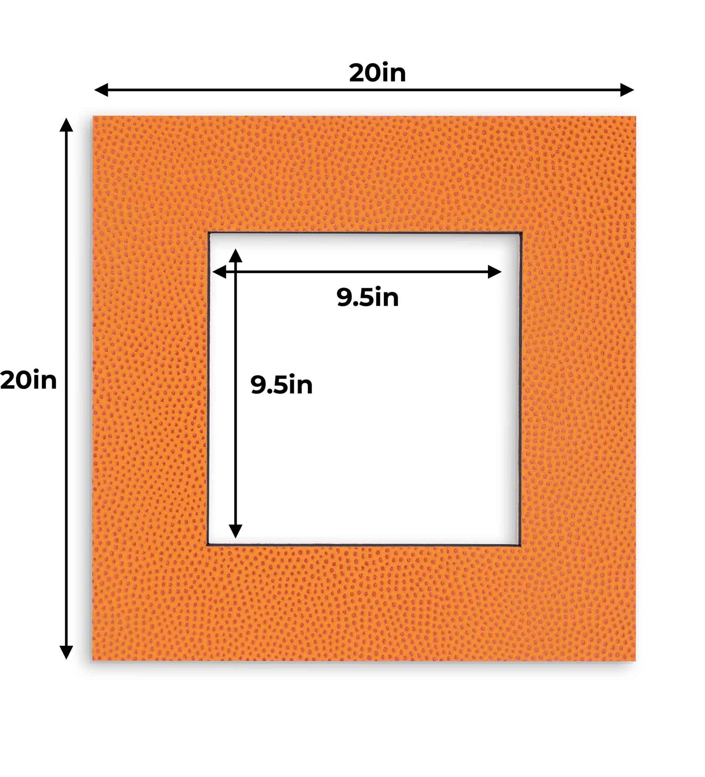 Pack of 10 Basketball Texture Precut Acid-Free Matboard Set with Clear Bags & Backings