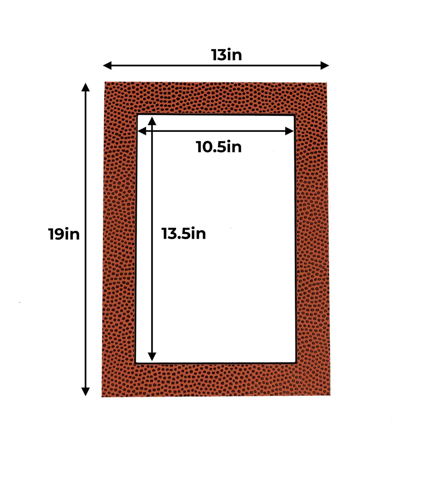Football Texture Precut Acid-Free Matboard Set with Clear Bag & Backing