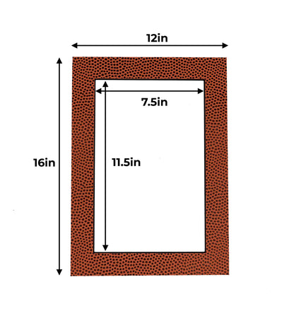 Pack of 25 Football Texture Precut Acid-Free Matboard Set with Clear Bags & Backings