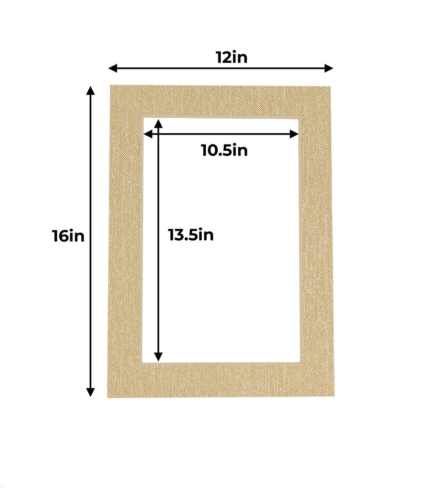 Pack of 10 Fresh Linen Canvas Precut Acid-Free Matboards