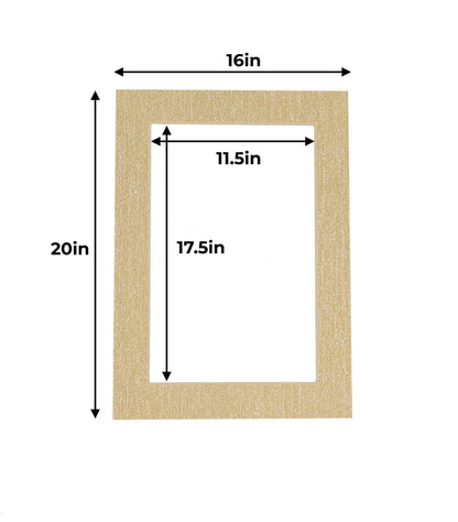 Pack of 25 Fresh Linen Canvas Precut Acid-Free Matboards