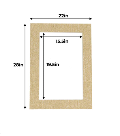 Pack of 10 Fresh Linen Canvas Precut Acid-Free Matboards