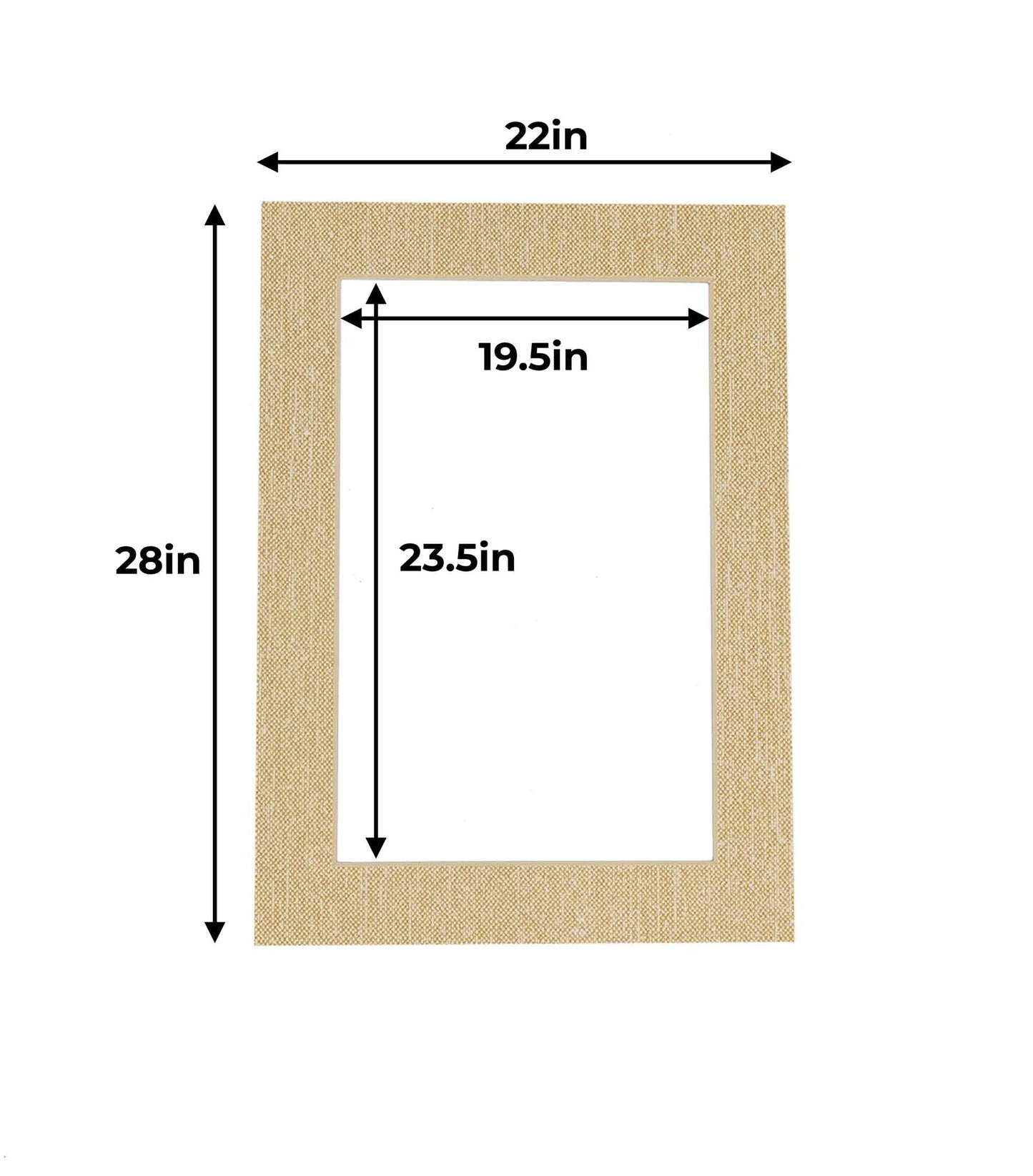 Pack of 10 Fresh Linen Canvas Precut Acid-Free Matboards