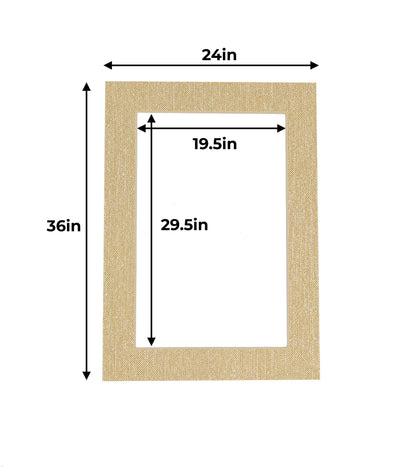 Pack of 25 Fresh Linen Canvas Precut Acid-Free Matboards