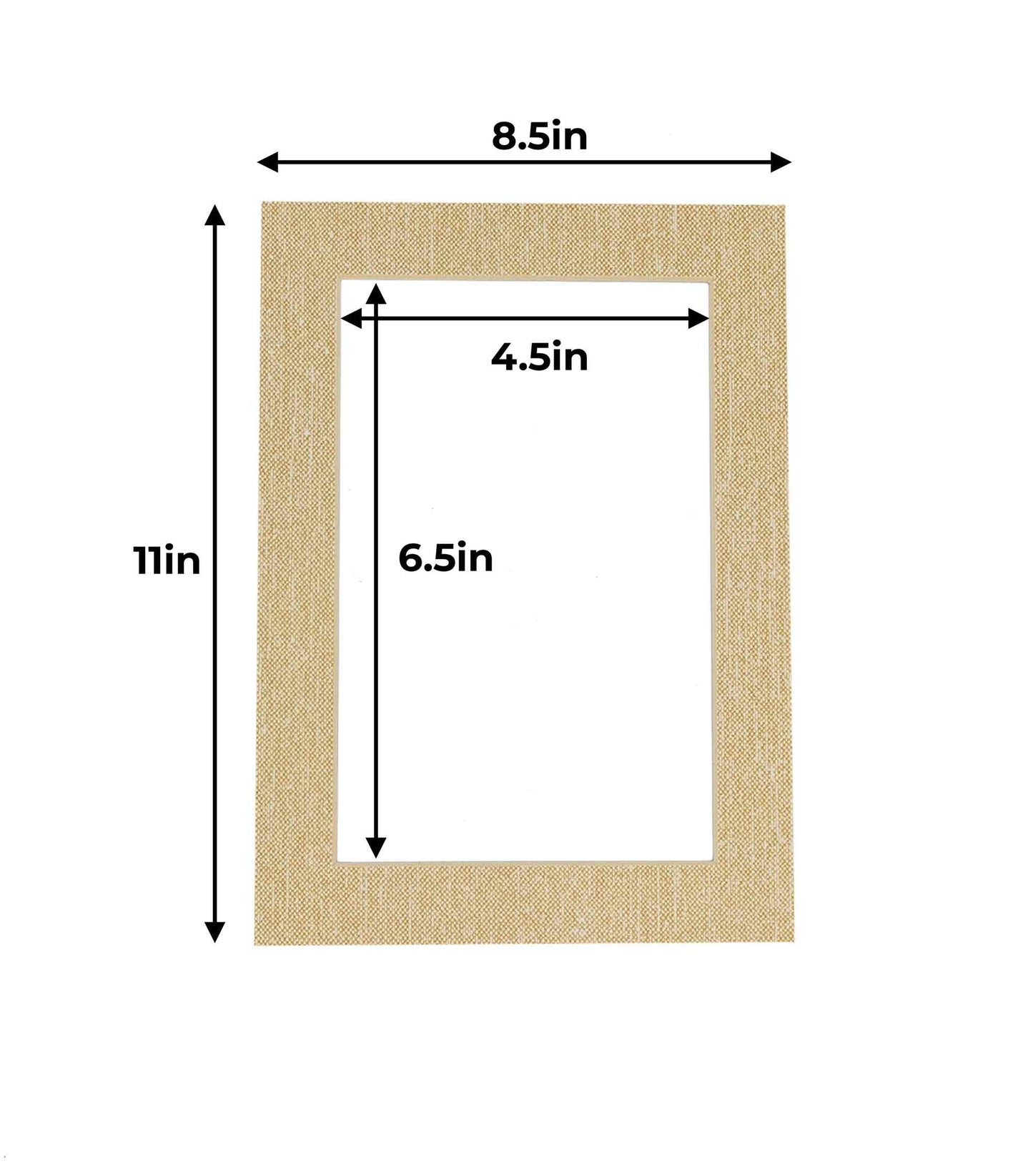 Pack of 25 Fresh Linen Canvas Precut Acid-Free Matboards