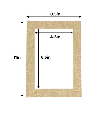 Pack of 25 Fresh Linen Canvas Precut Acid-Free Matboards