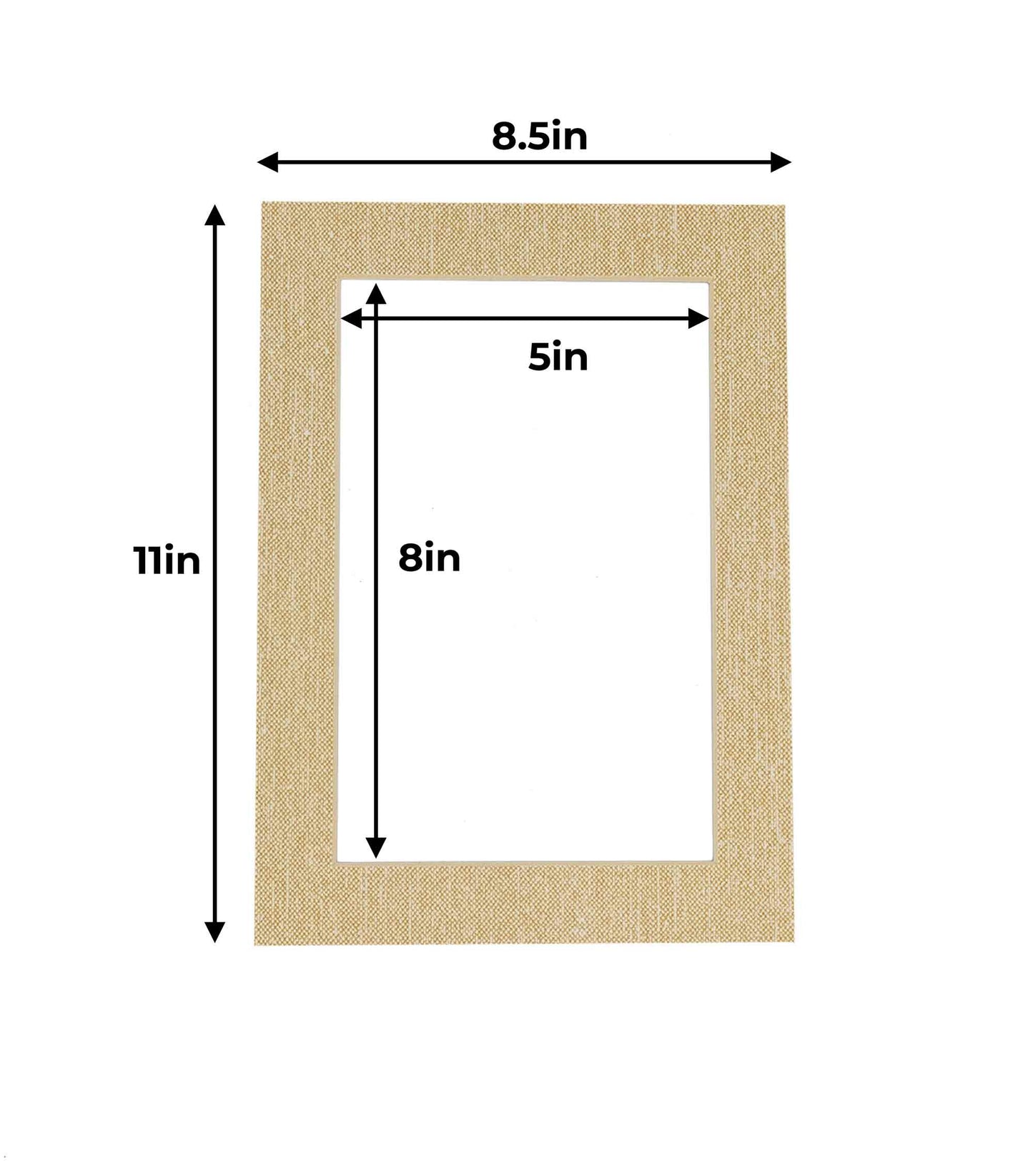 Fresh Linen Canvas Precut Acid-Free Matboard Set with Clear Bag & Backing