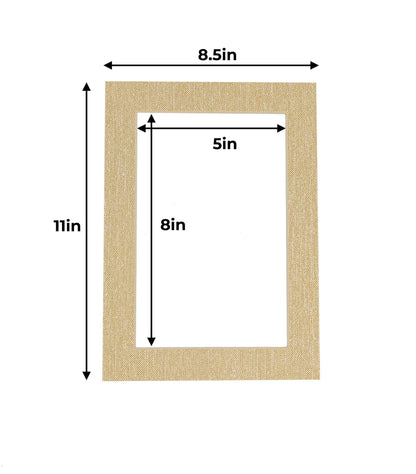 Fresh Linen Canvas Precut Acid-Free Matboard Set with Clear Bag & Backing