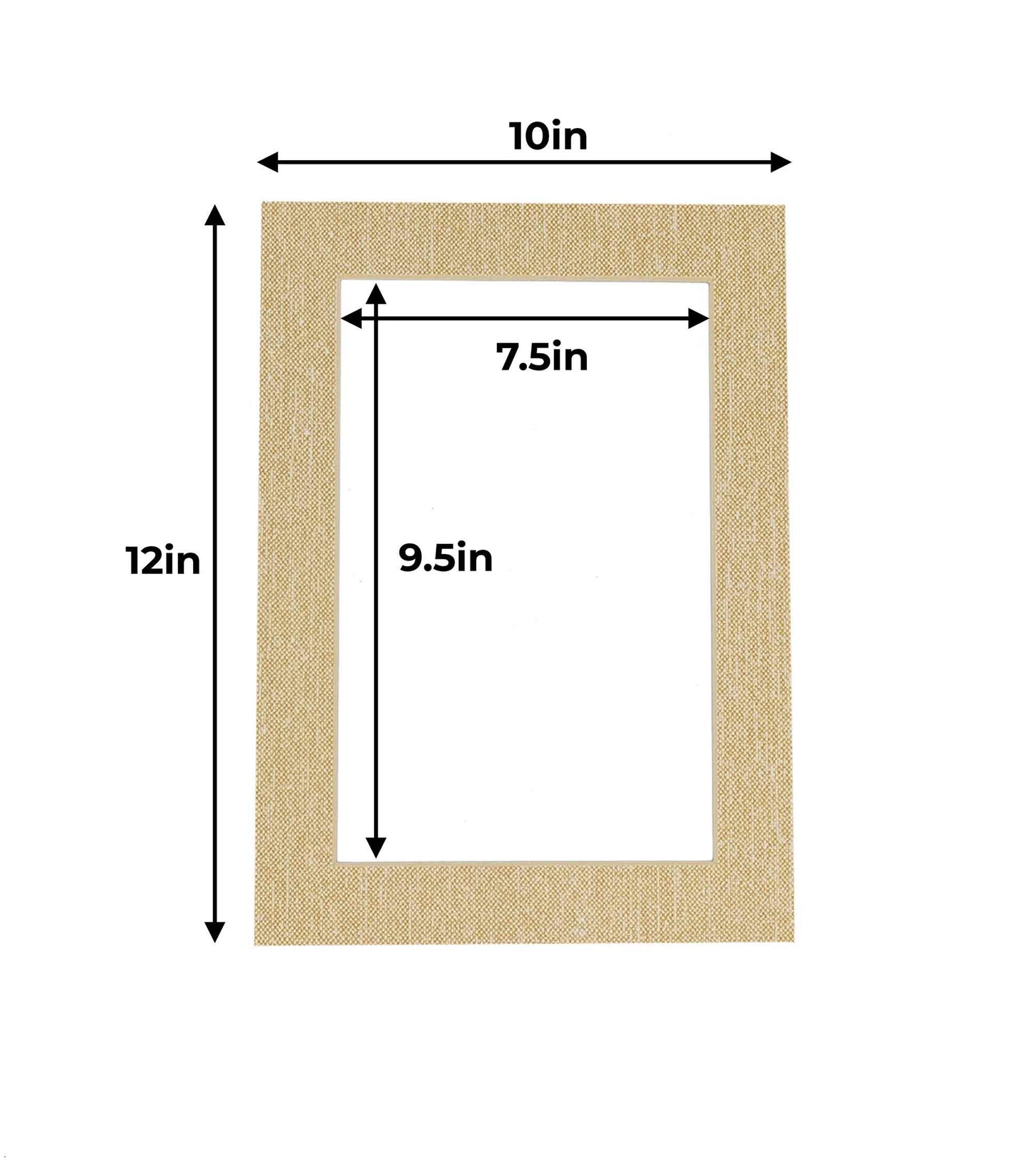 Pack of 25 Fresh Linen Canvas Precut Acid-Free Matboard Set with Clear Bags & Backings