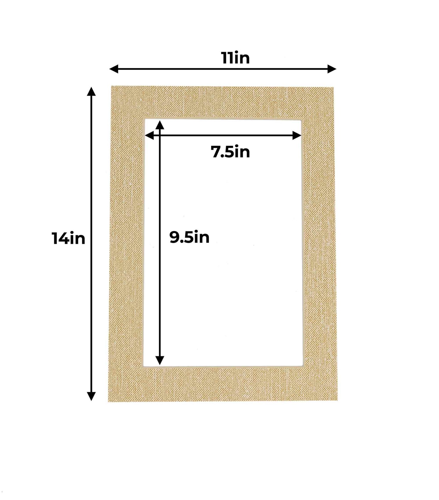 Pack of 25 Fresh Linen Canvas Precut Acid-Free Matboards