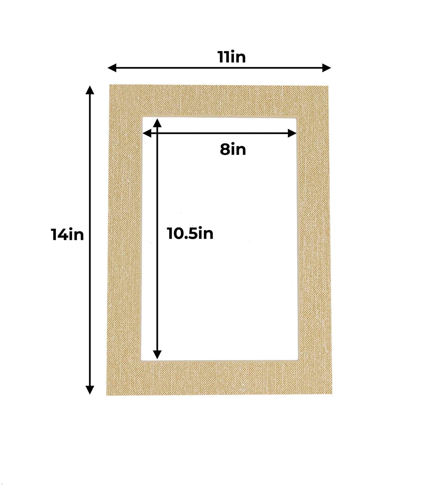 Pack of 25 Fresh Linen Canvas Precut Acid-Free Matboards