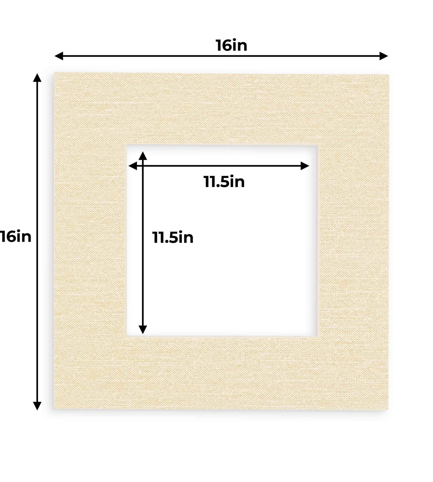 Fresh Linen Canvas Precut Acid-Free Matboard Set with Clear Bag & Backing