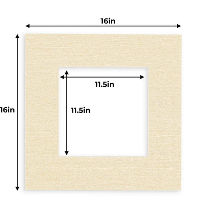 Fresh Linen Canvas Precut Acid-Free Matboard Set with Clear Bag & Backing