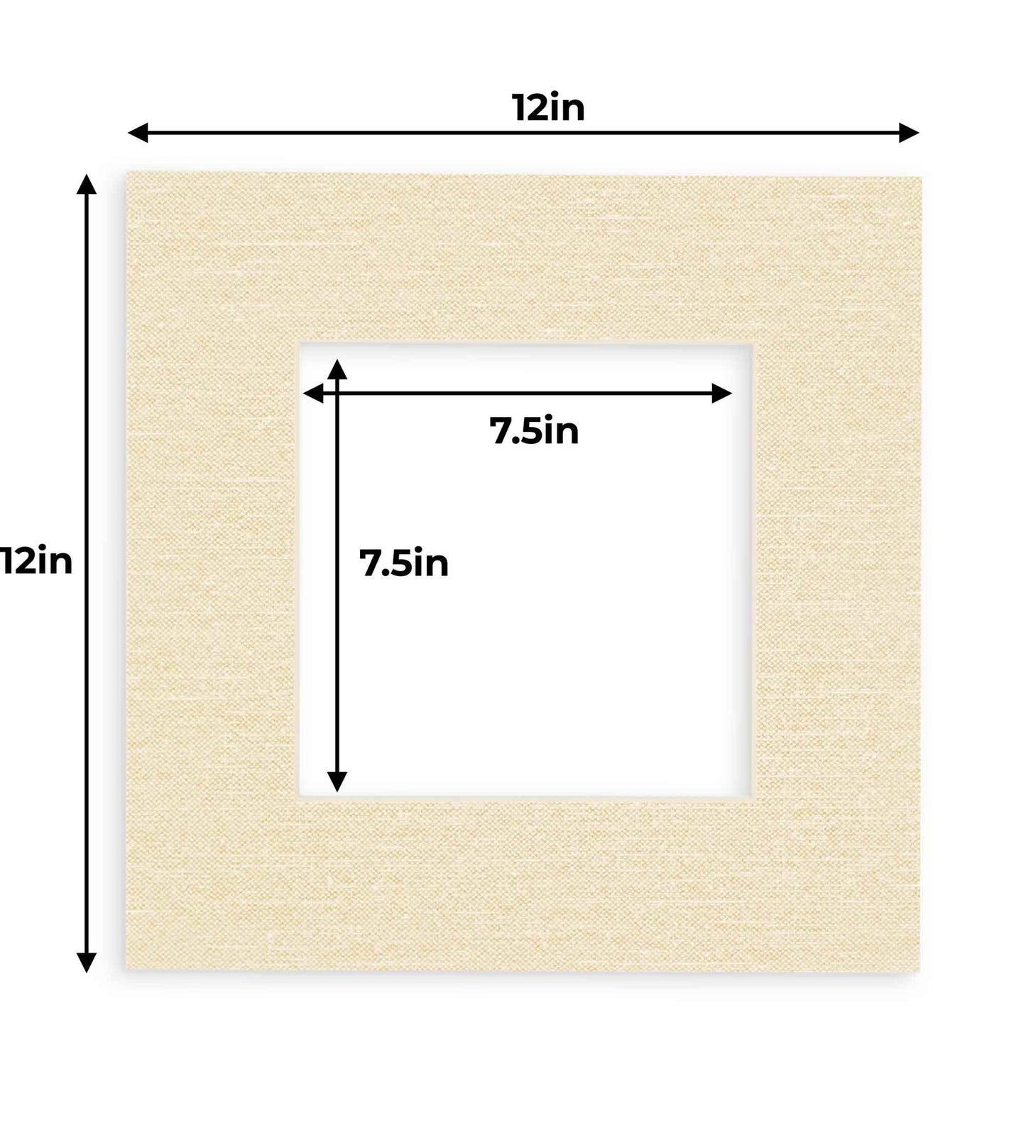 Pack of 10 Fresh Linen Canvas Precut Acid-Free Matboard Set with Clear Bags & Backings