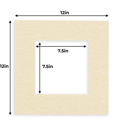 Pack of 25 Fresh Linen Canvas Precut Acid-Free Matboards