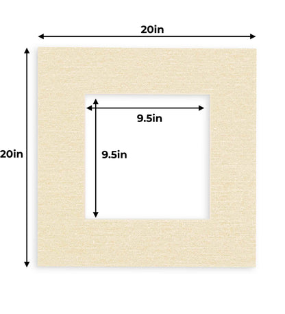 Fresh Linen Canvas Precut Acid-Free Matboard Set with Clear Bag & Backing