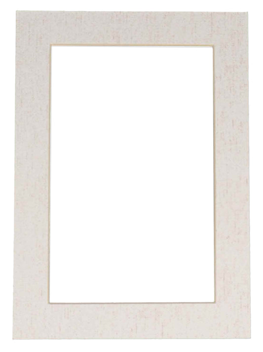 White Linen Canvas Precut Acid-Free Matboard