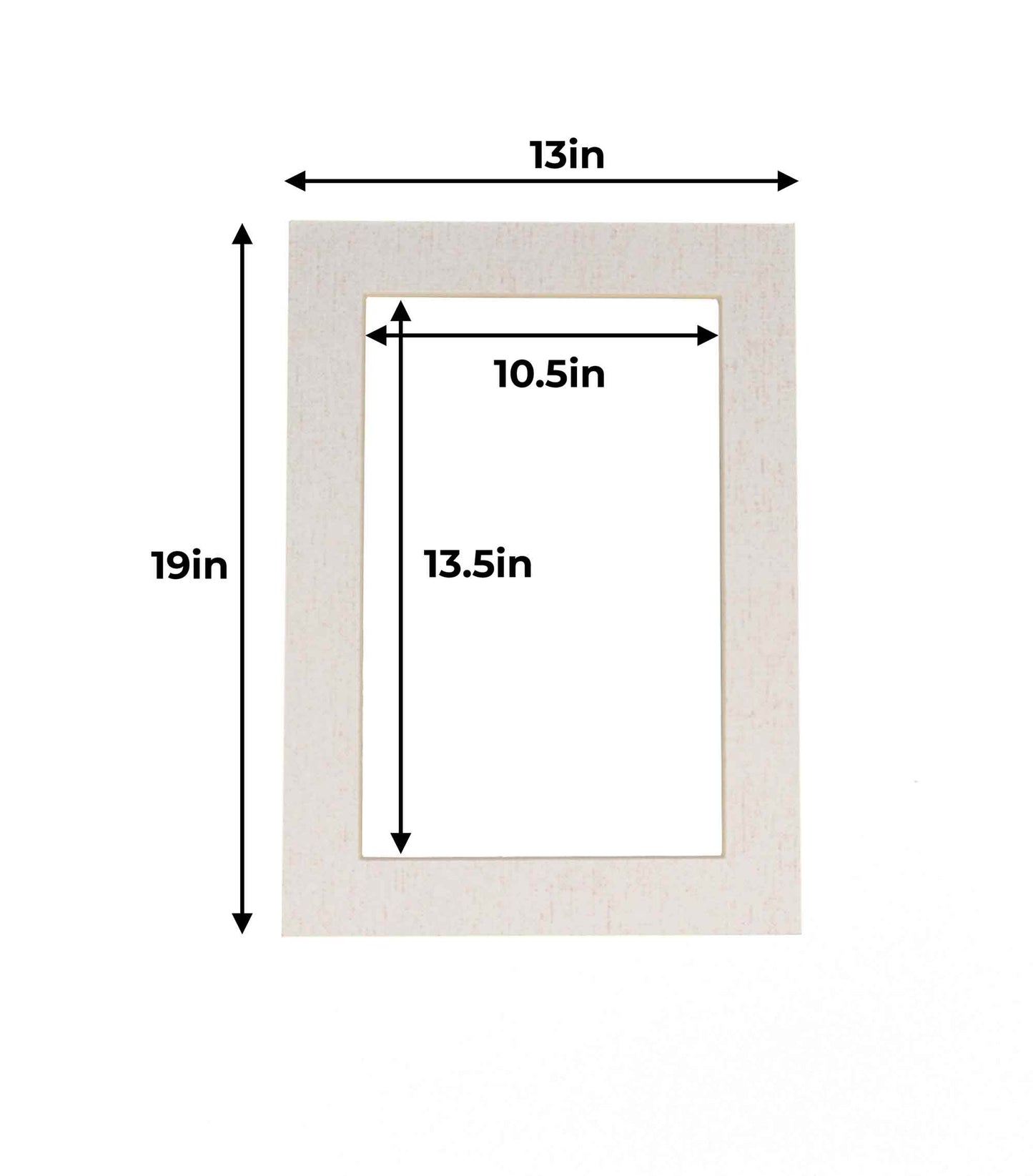 Pack of 25 White Linen Canvas Precut Acid-Free Matboards