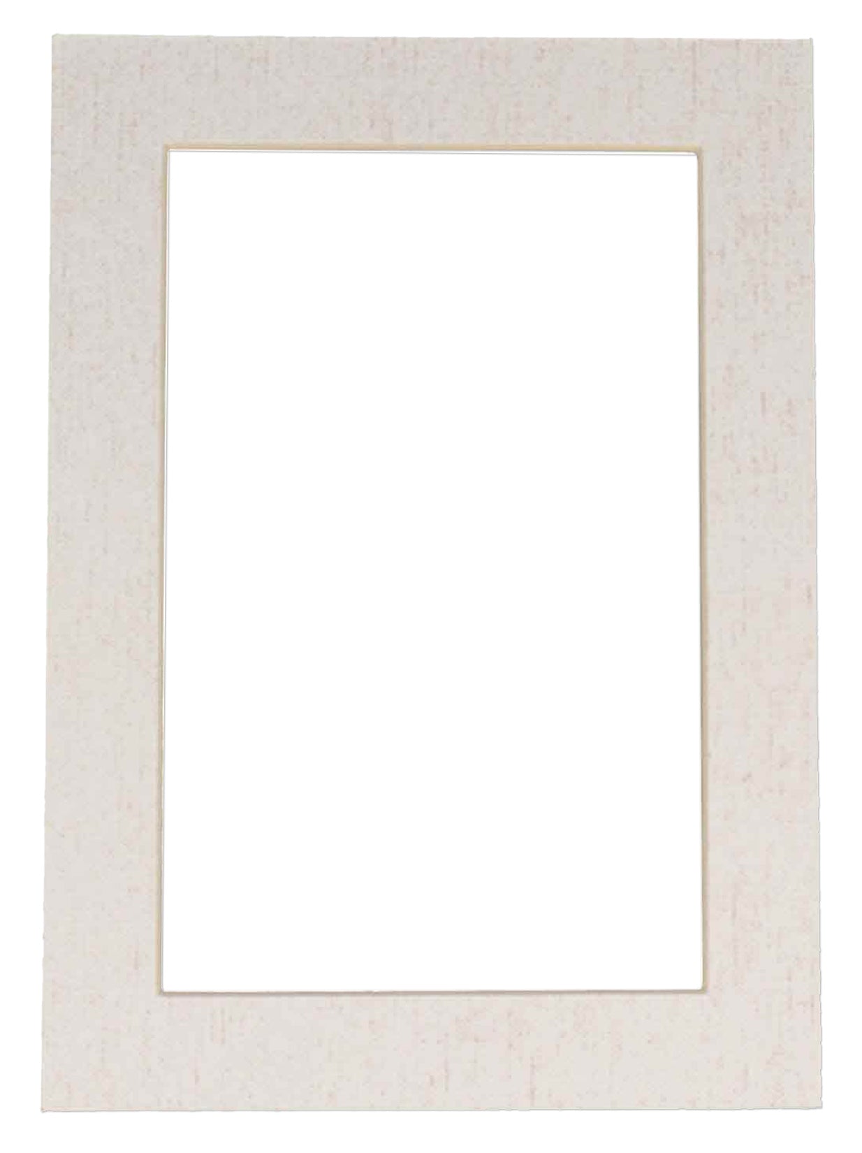 White Linen Canvas Precut Acid-Free Matboard Set with Clear Bag & Backing