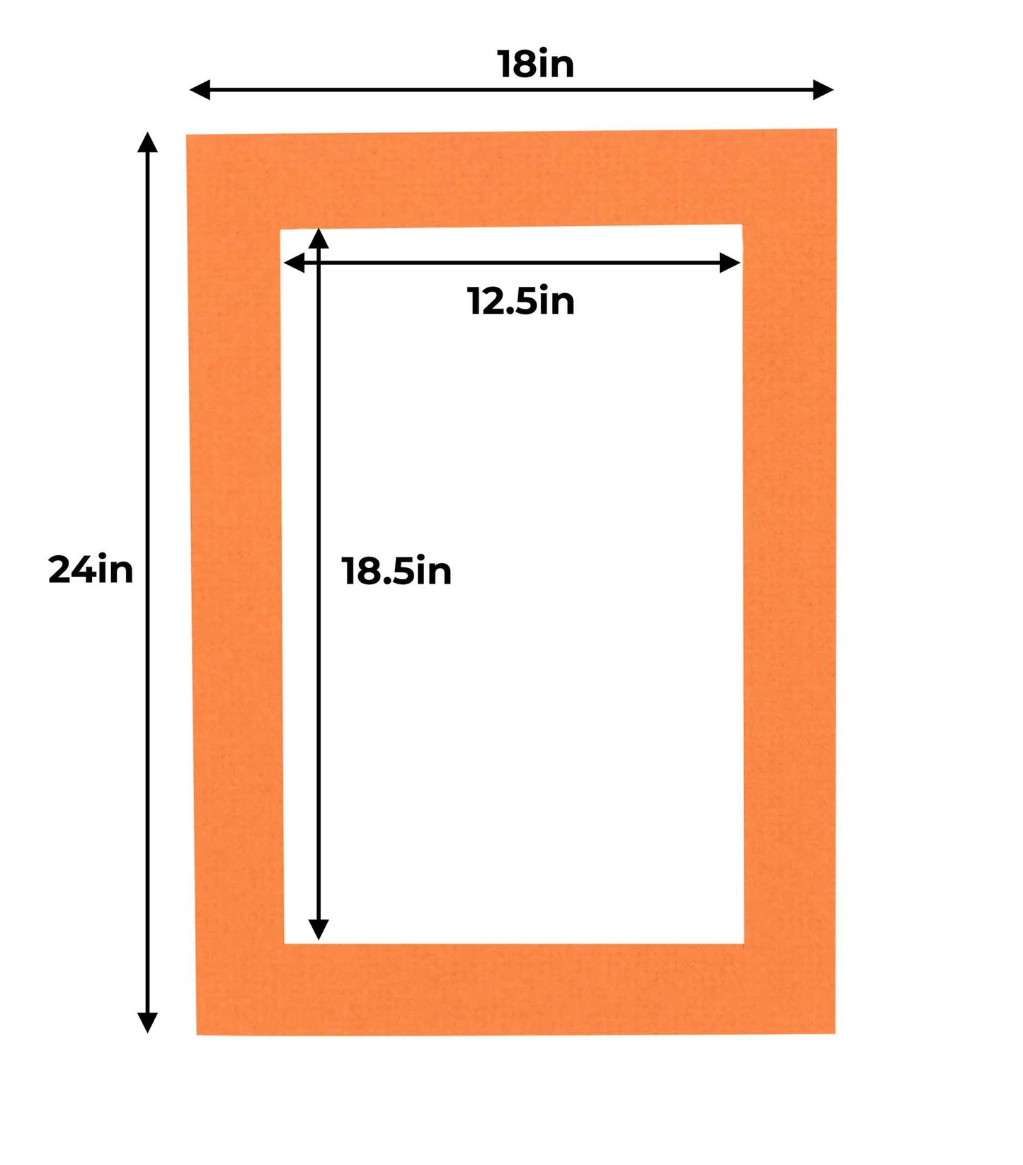 Burnt Orange Precut Acid-Free Matboard Set with Clear Bag & Backing
