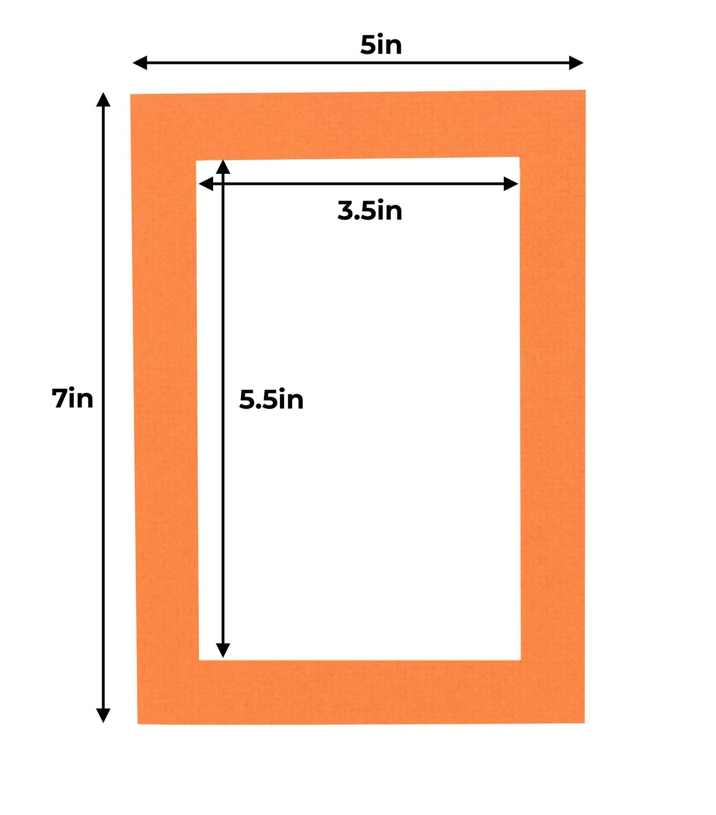 Pack of 25 Burnt Orange Precut Acid-Free Matboards