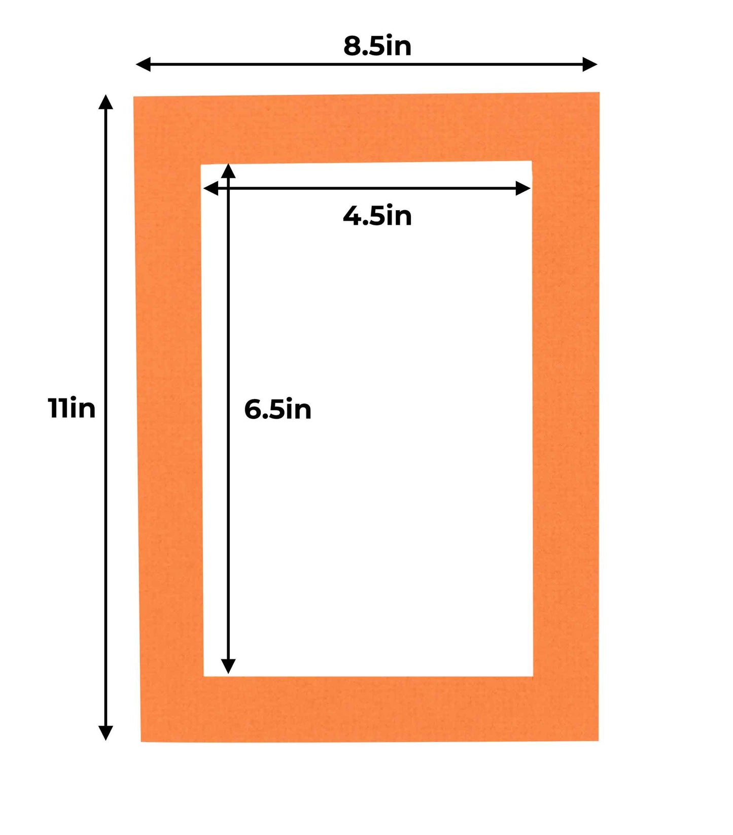 Pack of 25 Burnt Orange Precut Acid-Free Matboards