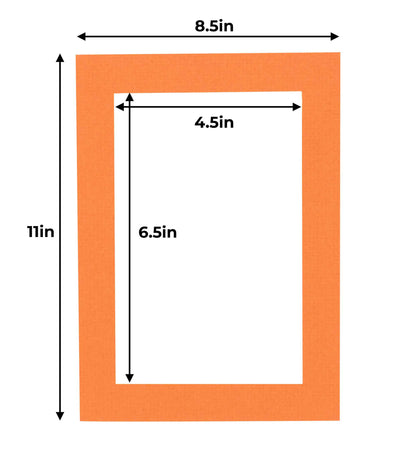 Pack of 25 Burnt Orange Precut Acid-Free Matboards