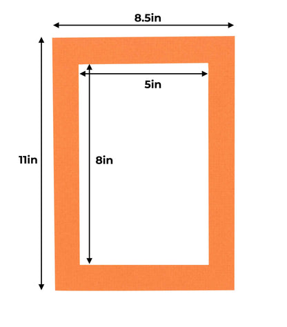 Pack of 25 Burnt Orange Precut Acid-Free Matboards