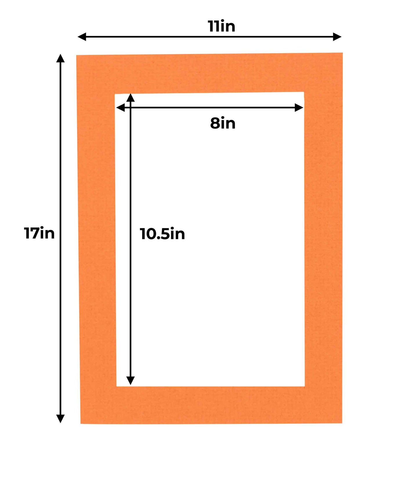Burnt Orange Precut Acid-Free Matboard Set with Clear Bag & Backing