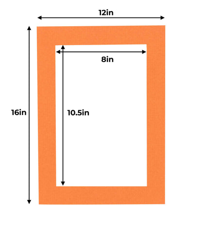 Pack of 25 Burnt Orange Precut Acid-Free Matboards