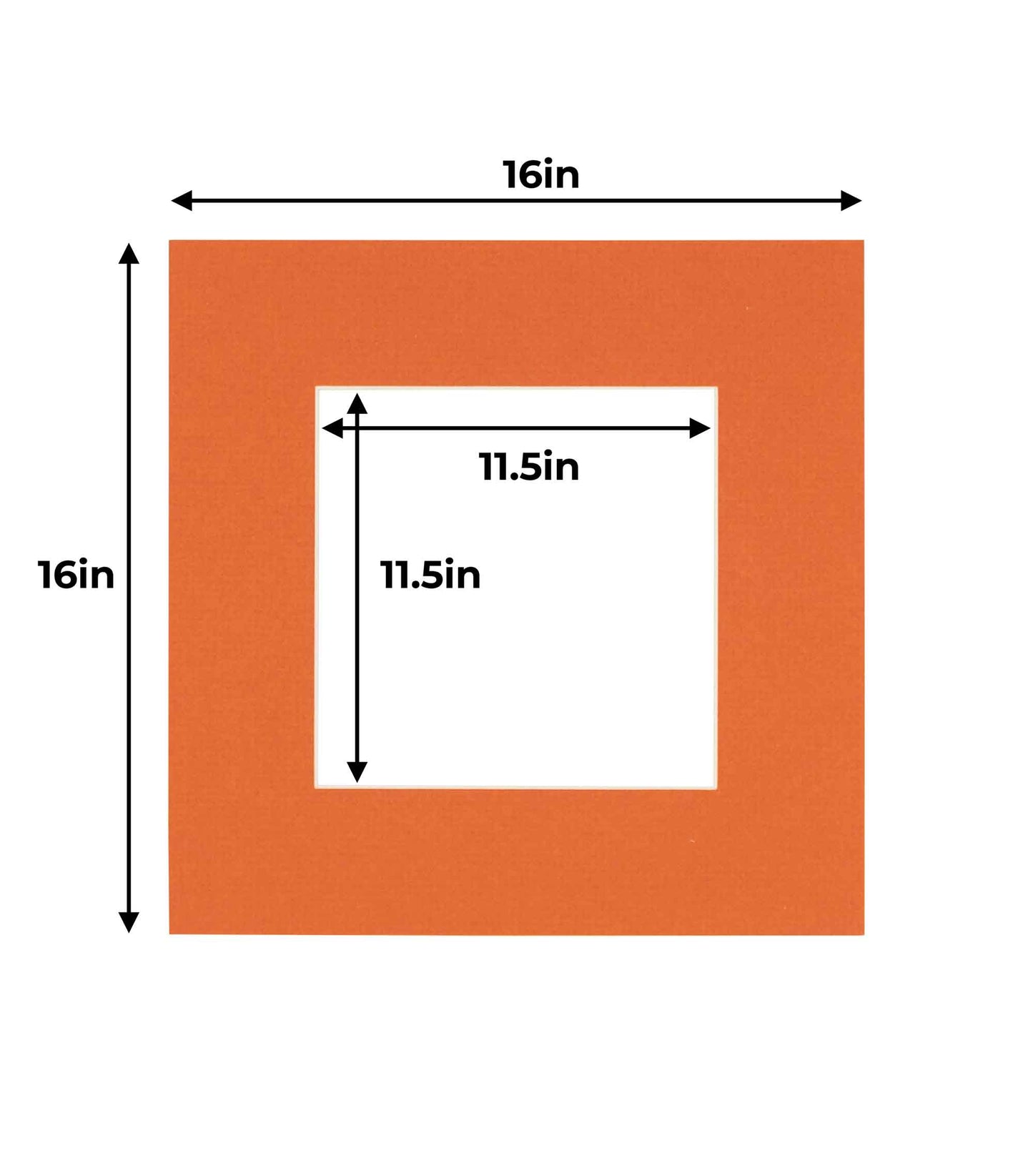 Pack of 10 Burnt Orange Precut Acid-Free Matboard Set with Clear Bags & Backings