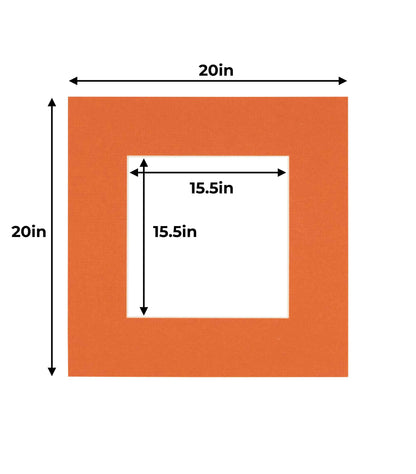 Pack of 25 Burnt Orange Precut Acid-Free Matboards