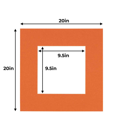 Burnt Orange Precut Acid-Free Matboard Set with Clear Bag & Backing