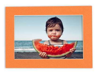 Burnt Orange Precut Acid-Free Matboard Set with Clear Bag & Backing