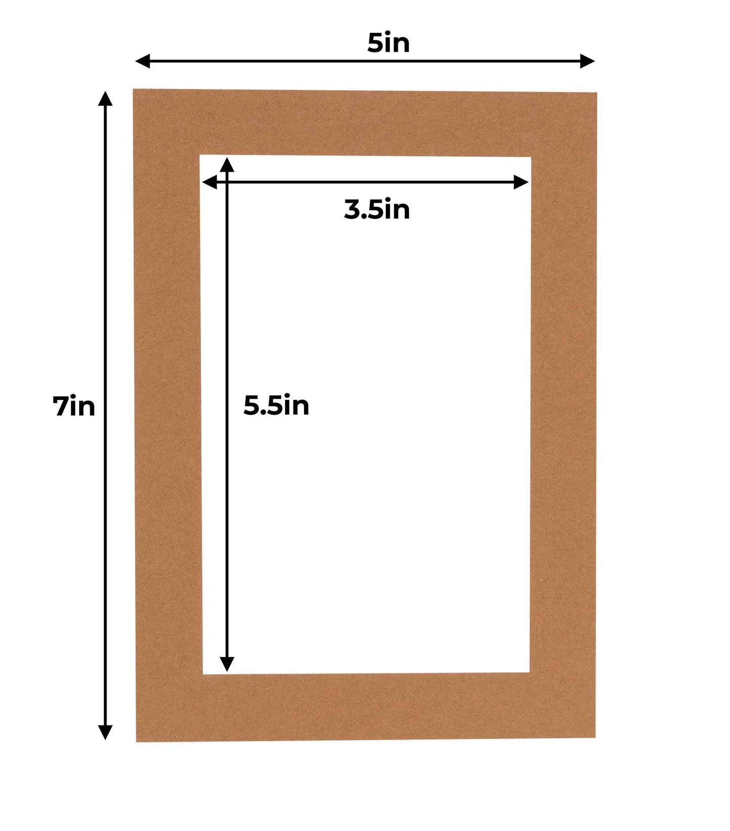 Aged Oak Brown Precut Acid-Free Matboard Set with Clear Bag & Backing