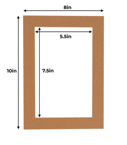 Aged Oak Brown Precut Acid-Free Matboard