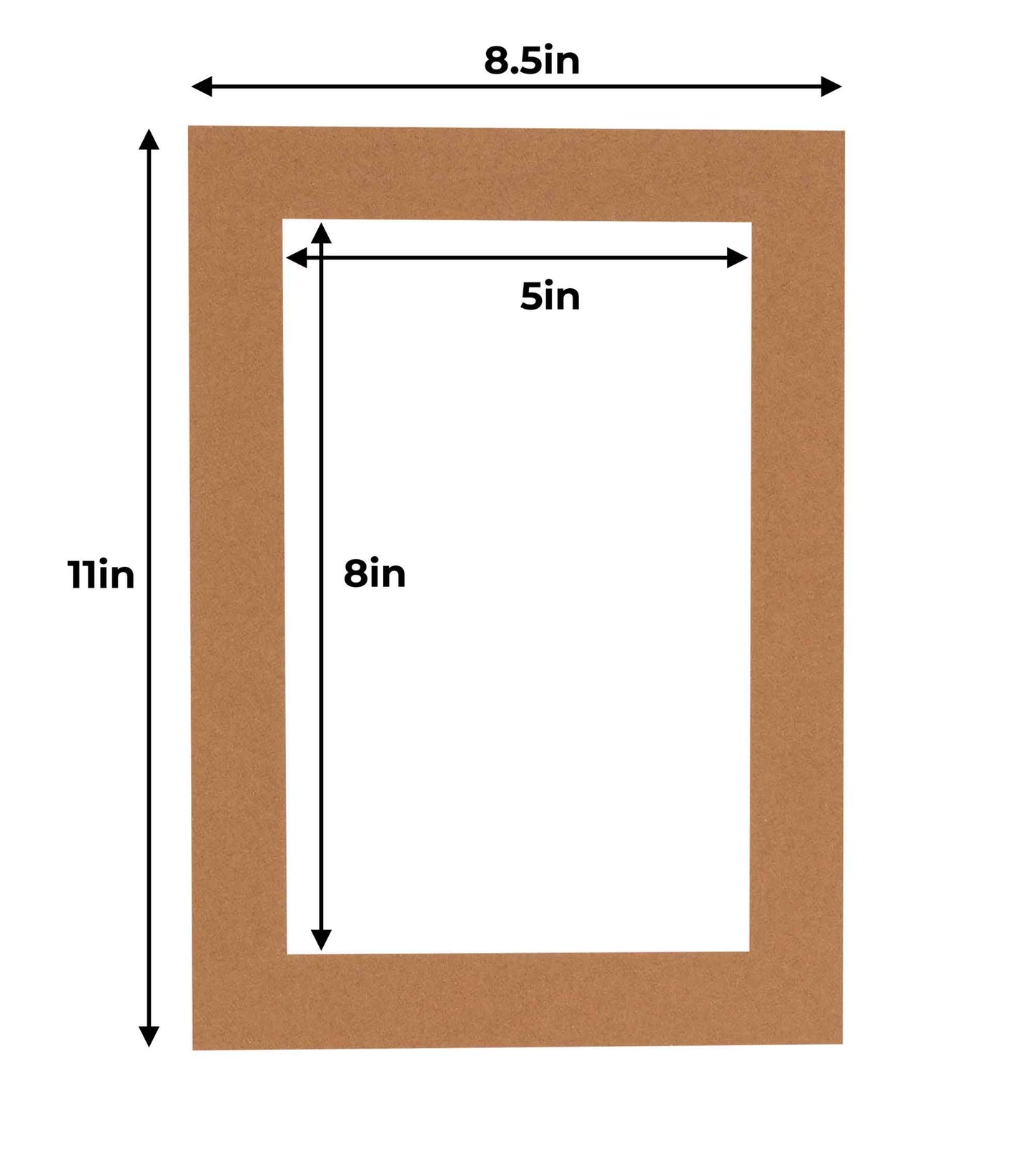 Aged Oak Brown Precut Acid-Free Matboard