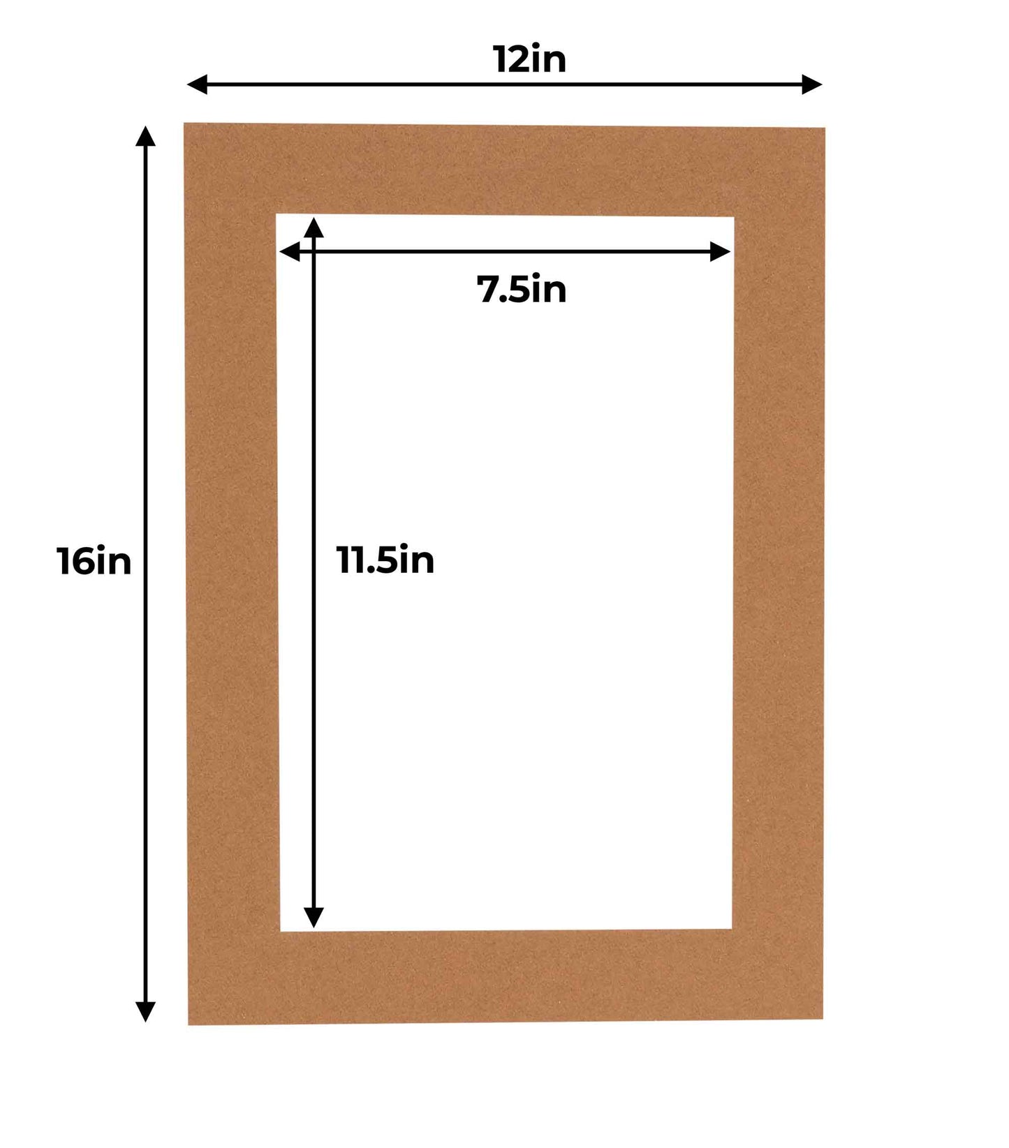 Aged Oak Brown Precut Acid-Free Matboard