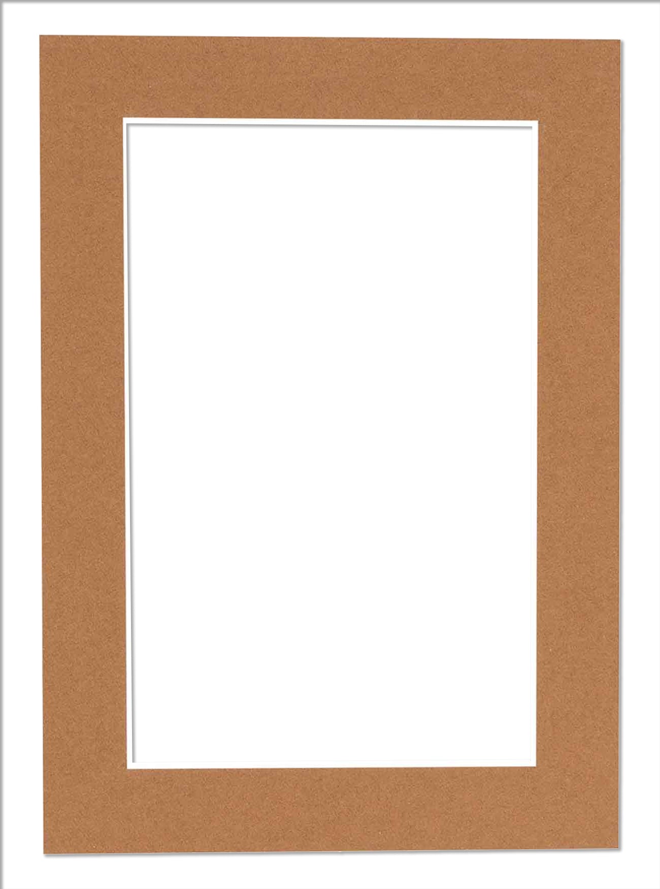 Aged Oak Brown Precut Acid-Free Matboard Set with Clear Bag & Backing