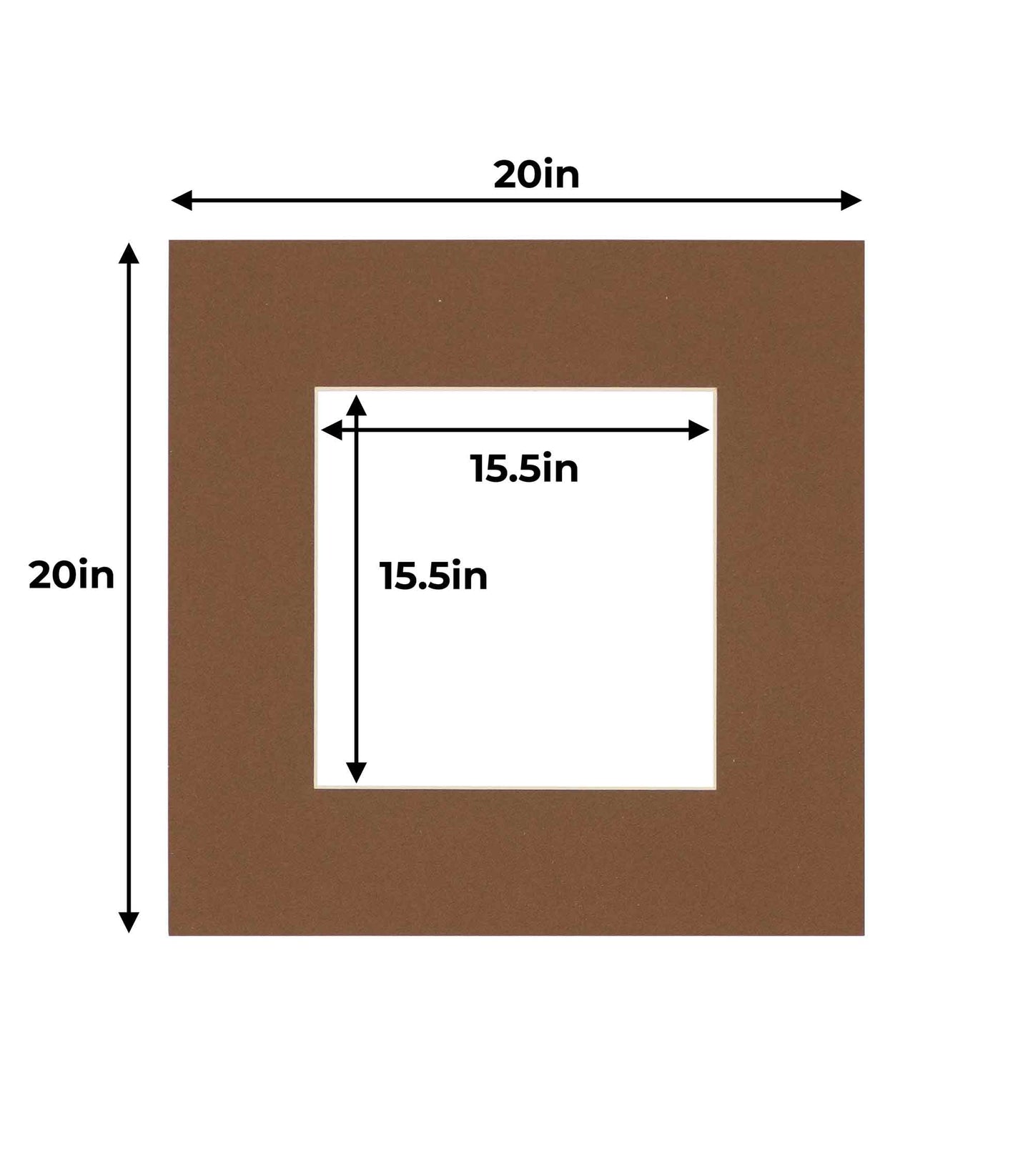 Aged Oak Brown Precut Acid-Free Matboard Set with Clear Bag & Backing