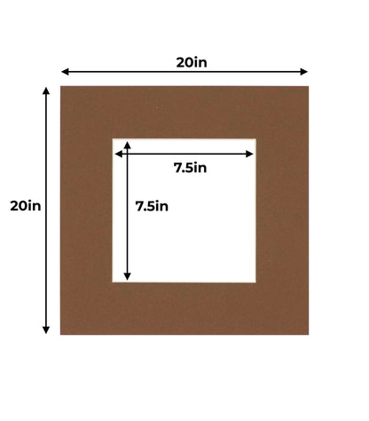 Aged Oak Brown Precut Acid-Free Matboard