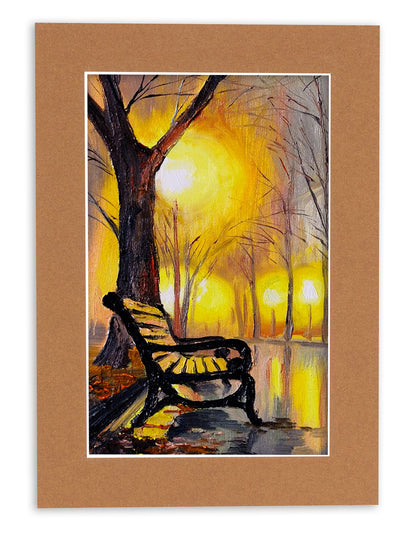 Pack of 25 Aged Oak Brown Precut Acid-Free Matboards