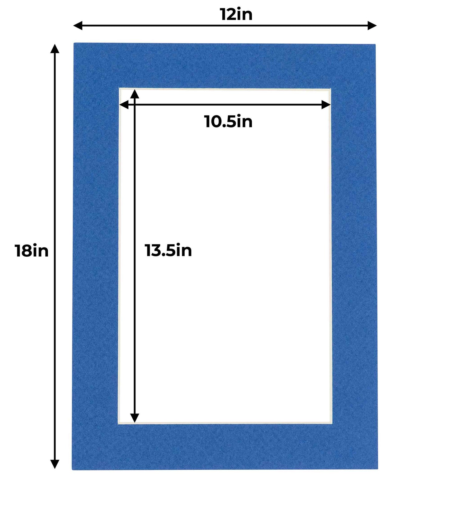 Royal Blue Precut Acid-Free Matboard Set with Clear Bag & Backing