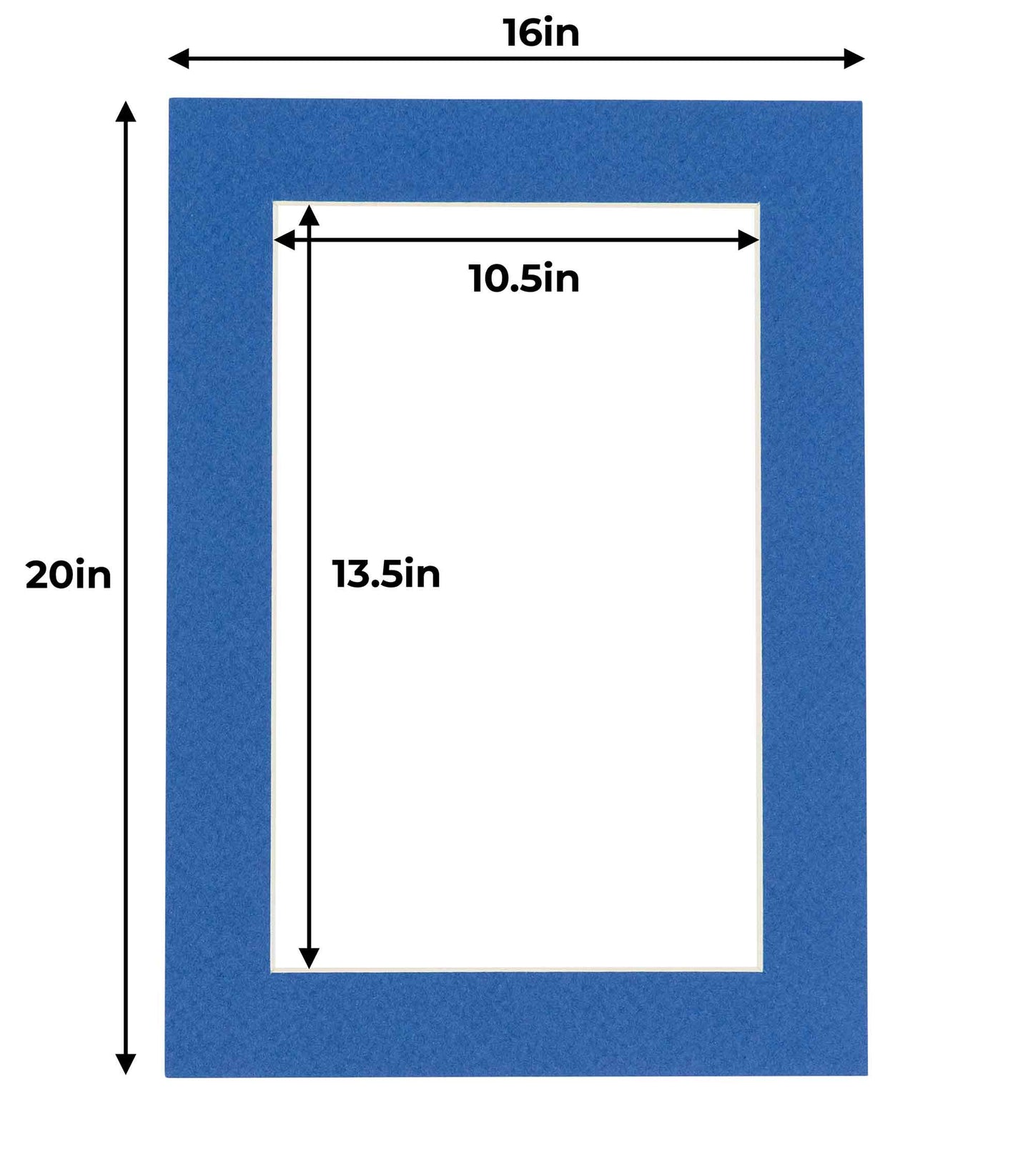 Pack of 25 Royal Blue Precut Acid-Free Matboards