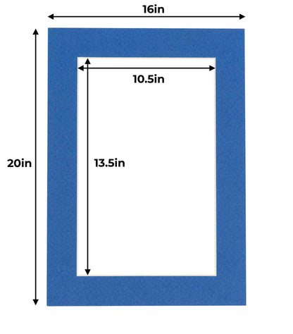 Pack of 25 Royal Blue Precut Acid-Free Matboards