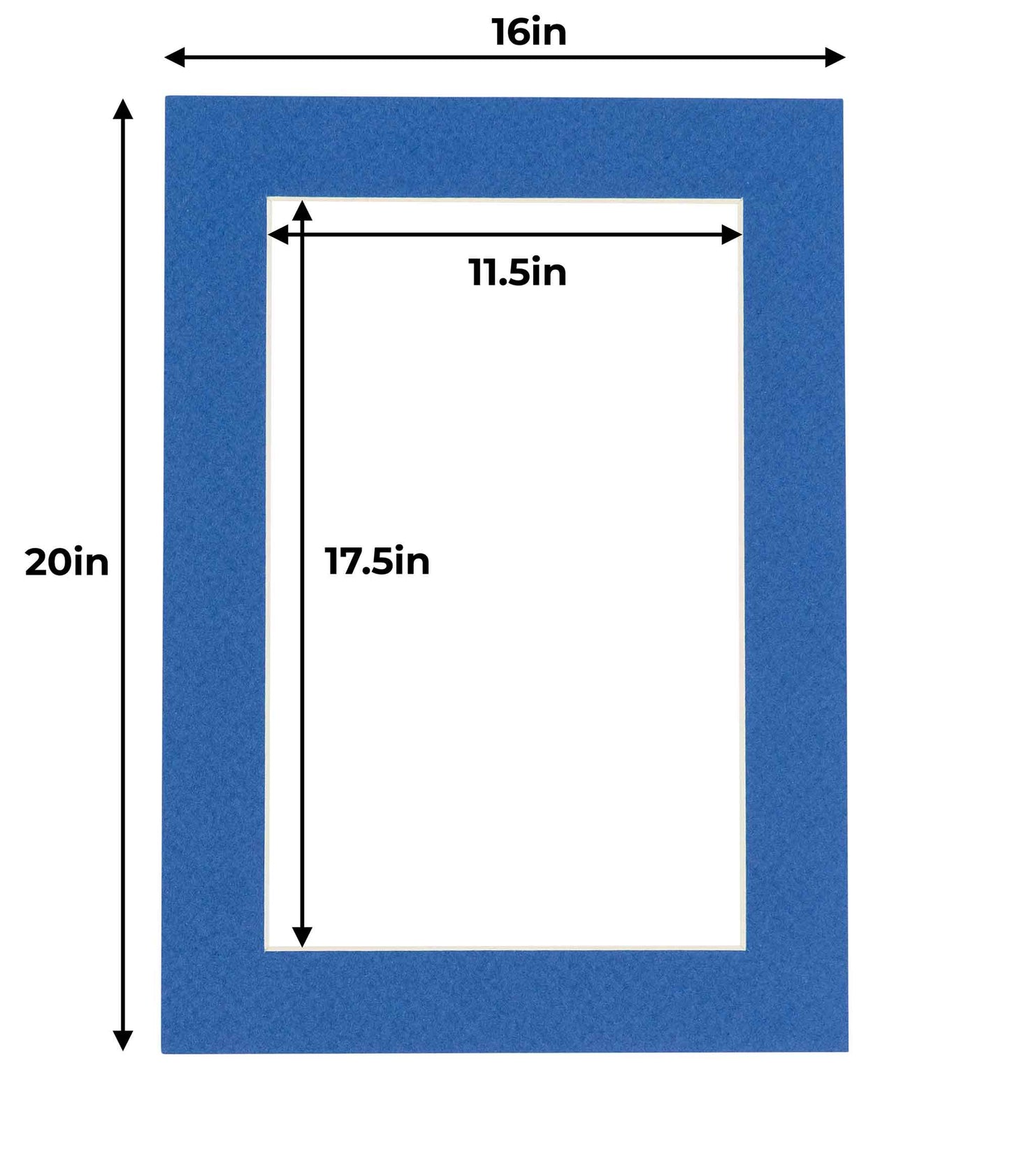 Royal Blue Precut Acid-Free Matboard Set with Clear Bag & Backing