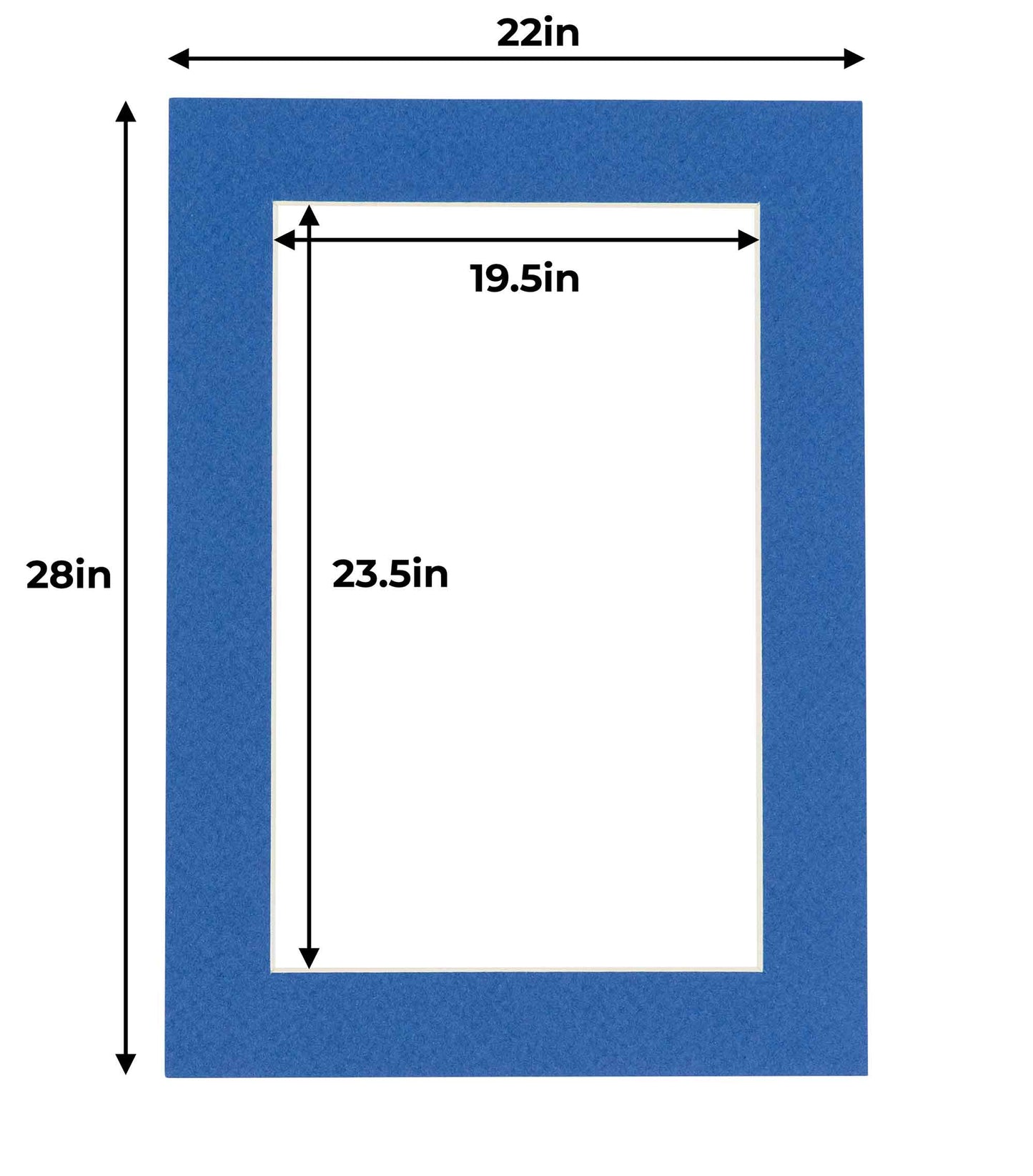 Pack of 25 Royal Blue Precut Acid-Free Matboards