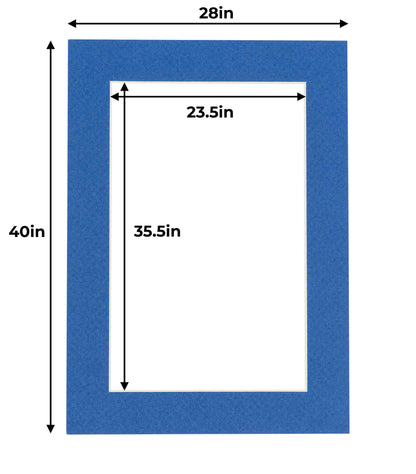 Pack of 25 Royal Blue Precut Acid-Free Matboards